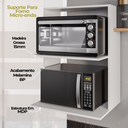 Ver imagem 3 de Armário Suporte para Microondas e Forno Suspenso Cozinha Lauren Branco