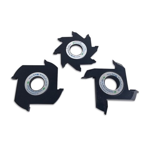 Jogo Fresa 03 Peças Widea para Emenda Meia Esquadria 127 mm 04+04Z Metali
