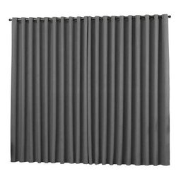 cortina para sala quarto tecido blackout cinza 2,60x1,80 - 1