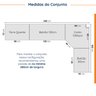 Cozinha Modulada 7 Peças com Tampo 1 Torre 3 Aéreos 3 Balcões Arizona CabeCasa MadeiraOriginals - 2