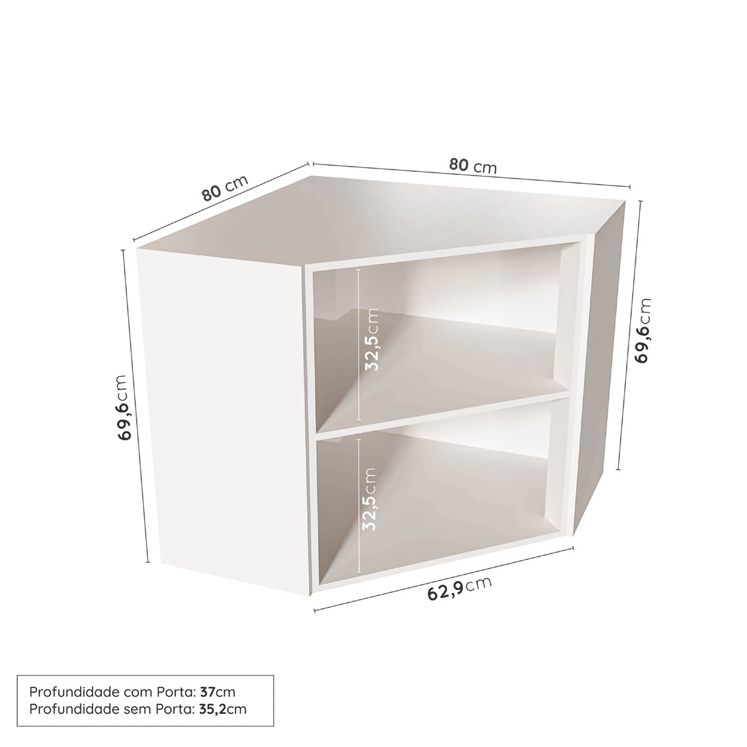 Cozinha Modulada 7 Peças com Tampo 1 Torre 3 Aéreos 3 Balcões Arizona Cabecasa Madeiramadeira - 12