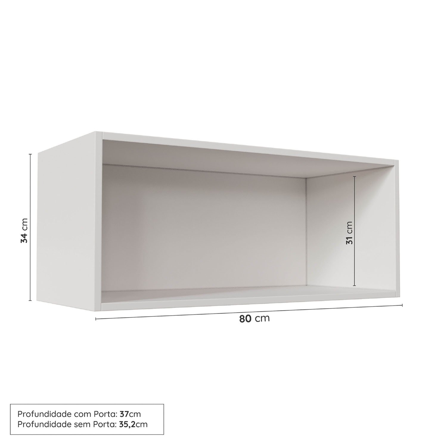 Cozinha Modulada 7 Peças com Tampo 1 Torre 3 Aéreos 3 Balcões Arizona Cabecasa Madeiramadeira - 14