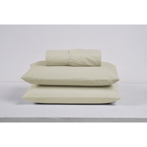 Lençol Cama Box Casal 200 Fios 3 Peças Conjunto 100% Algodão:palha