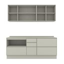 Ver imagem 3 de Cozinha Compacta Fineze 6 Portas 6 Gavetas com Tampo 100% MDF Areia Hp - Henn