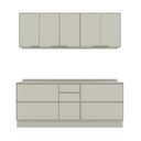 Ver imagem 2 de Cozinha Compacta Fineze 6 Portas 6 Gavetas com Tampo 100% MDF Areia Hp - Henn