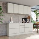 Ver imagem 1 de Cozinha Compacta Fineze 6 Portas 6 Gavetas com Tampo 100% MDF Areia Hp - Henn