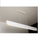 Ver imagem 2 de Luminária Pendente Retangular 125cm Branco + 1 Lâmpada TuboLED 18w - Branco Quente 3000k