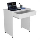 Ver imagem 3 de Mesa Escrivaninha Compacto Not 0,70 para Quarto e Office com Gaveta Branco