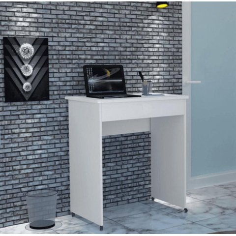 Mesa Escrivaninha Compacto Not 0,70 para Quarto e Office com Gaveta Branco