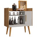 Ver imagem 1 de Aparador Bar Cafe 1 Porta Cafe 71 Cm Naturalle Off White Bechara