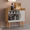 Ver imagem 6 de Aparador Bar Cafe 1 Porta Cafe 71 Cm Naturalle Off White Bechara