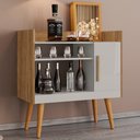 Ver imagem 2 de Aparador Bar Cafe 1 Porta Cafe 71 Cm Naturalle Off White Bechara
