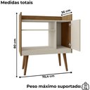 Ver imagem 3 de Aparador Bar Cafe 1 Porta Cafe 71 Cm Naturalle Off White Bechara