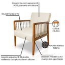 Ver imagem 3 de Poltrona para Sala de Estar em Linho Ely Bege Off White