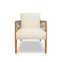Ver imagem 4 de Poltrona para Sala de Estar em Linho Ely Bege Off White