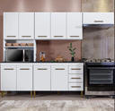 Ver imagem 1 de Cozinha Completa Atenas 10 Portas 3 Gavetas Kaiki Móveis - Branco
