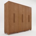 Ver imagem 2 de Guarda-Roupa Casal 6 Portas 4 Gavetas com Pés Mônaco