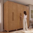 Ver imagem 6 de Guarda-Roupa Casal 6 Portas 4 Gavetas com Pés Mônaco