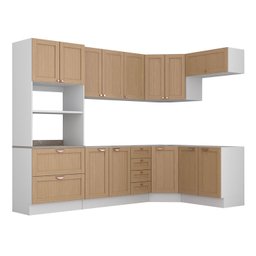 Cozinha Modulada 7 Peças sem Tampo 1 Torre 3 Aéreos 3 Balcões Arizona CabeCasa MadeiraOriginals - 8
