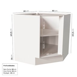 Cozinha Modulada 7 Peças sem Tampo 1 Torre 3 Aéreos 3 Balcões Arizona CabeCasa MadeiraOriginals - 15