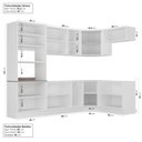 Ver imagem 3 de Cozinha Modulada 7 Peças sem Tampo 1 Torre 3 Aéreos 3 Balcões Arizona CabeCasa MadeiraOriginals