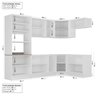 Cozinha Modulada 7 Peças sem Tampo 1 Torre 3 Aéreos 3 Balcões Arizona CabeCasa MadeiraOriginals - 3