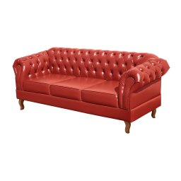 Conjunto Sofá Chesterfield 3 Lugares + 2 Poltronas Dom Pedro - 2