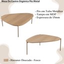 Ver imagem 4 de Mesa de Centro Organica Pe Metal Dourado Hanover 28015 Artesano
