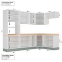 Ver imagem 3 de Cozinha Modulada 7 Peças com Tampo 1 Torre 3 Aéreos 3 Balcões Arizona CabeCasa MadeiraOriginals