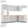 Cozinha Modulada 7 Peças com Tampo 1 Torre 3 Aéreos 3 Balcões Arizona CabeCasa MadeiraMadeira - 3