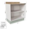 Cozinha Modulada 7 Peças com Tampo 1 Torre 3 Aéreos 3 Balcões Arizona CabeCasa MadeiraMadeira - 13