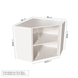Cozinha Modulada 7 Peças com Tampo 1 Torre 3 Aéreos 3 Balcões Arizona Cabecasa Madeiramadeira - 9