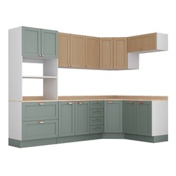 Cozinha Modulada 7 Peças com Tampo 1 Torre 3 Aéreos 3 Balcões Arizona Cabecasa Madeiramadeira - 15