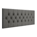 Ver imagem 2 de Cabeceira Painel Cama Casal 1,40 Capitonê Box Estofada - Cinza Suede