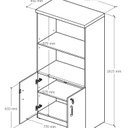 Ver imagem 4 de Armário para Escritório Multiuso Aberto Alto com Chave