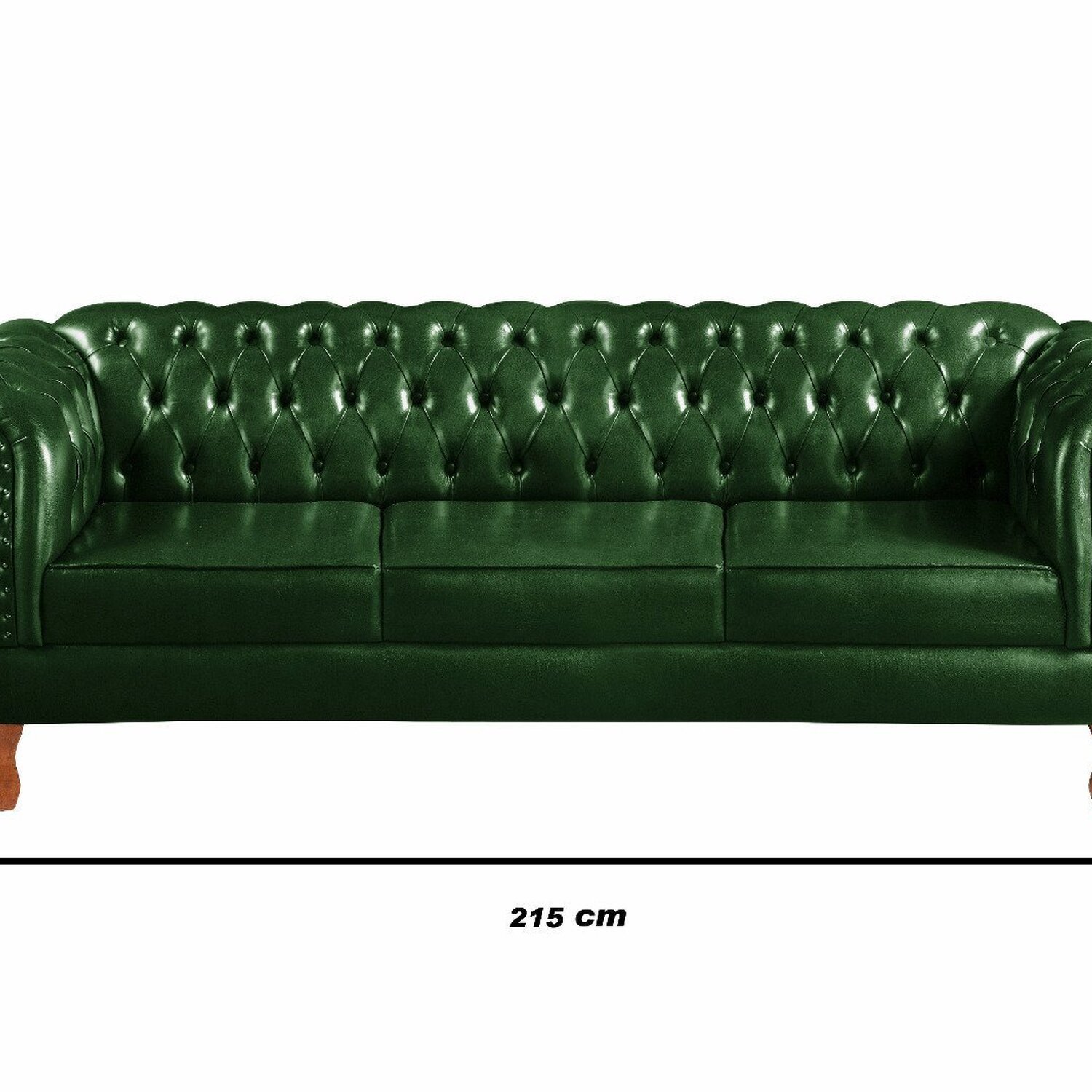 Conjunto Sofá Chesterfield 3 Lugares + 2 Poltronas Dom Pedro - 2