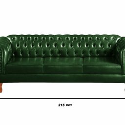 Conjunto Sofá Chesterfield 3 Lugares + 2 Poltronas Dom Pedro - 2