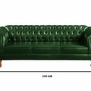 Ver imagem 2 de Conjunto Sofá Chesterfield 3 Lugares + 2 Poltronas Dom Pedro Verde