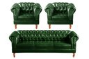 Ver imagem 1 de Conjunto Sofá Chesterfield 3 Lugares + 2 Poltronas Dom Pedro Verde