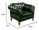 Ver imagem 6 de Conjunto Sofá Chesterfield 3 Lugares + 2 Poltronas Dom Pedro Verde