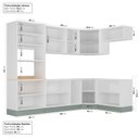 Ver imagem 3 de Cozinha Modulada 7 Peças sem Tampo 1 Torre 3 Aéreos 3 Balcões Arizona CabeCasa MadeiraOriginals