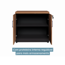 Ver imagem 4 de Armário para Escritório Multiuso Baixo com Chave 40mm Yescasa Marrom/Preto