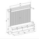 Ver imagem 3 de Estante Home Ripada 180cm Aloha para Tv até 75 Nature/off White G77 - Gran Belo