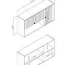 Ver imagem 4 de Armário 2 Porta 120x58,3x30 cm Torino Marrom/Mel