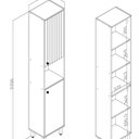 Ver imagem 4 de Paneleiro 2 Portas 40x21,5,5x30 cm Marrom/Mel
