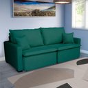 Ver imagem 1 de Sofá Cama Tóquio com Almofadas Soltas 2.20m-verde