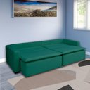 Ver imagem 4 de Sofá Cama Tóquio com Almofadas Soltas 2.20m-verde