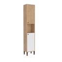 Ver imagem 2 de Armário 2 Porta 120x58,3x30 cm Torino Marrom/Mel/Off White