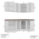 Ver imagem 3 de Cozinha Modulada 6 Peças com Tampo 3 Aéreos e 3 Balcões Arizona CabeCasa MadeiraOriginals