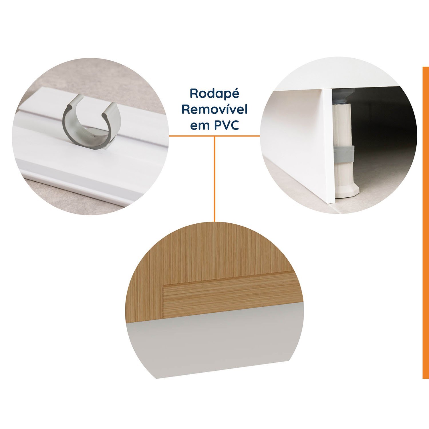 Cozinha Modulada 6 Peças com Tampo 3 Aéreos e 3 Balcões Arizona Cabecasa Madeiramadeira - 7